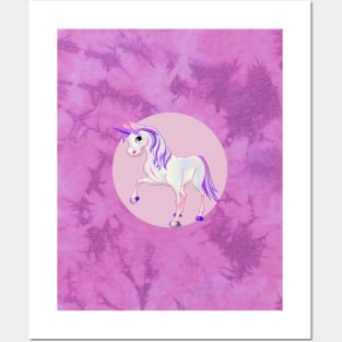 Unicorn Tie Dye Posters and Art